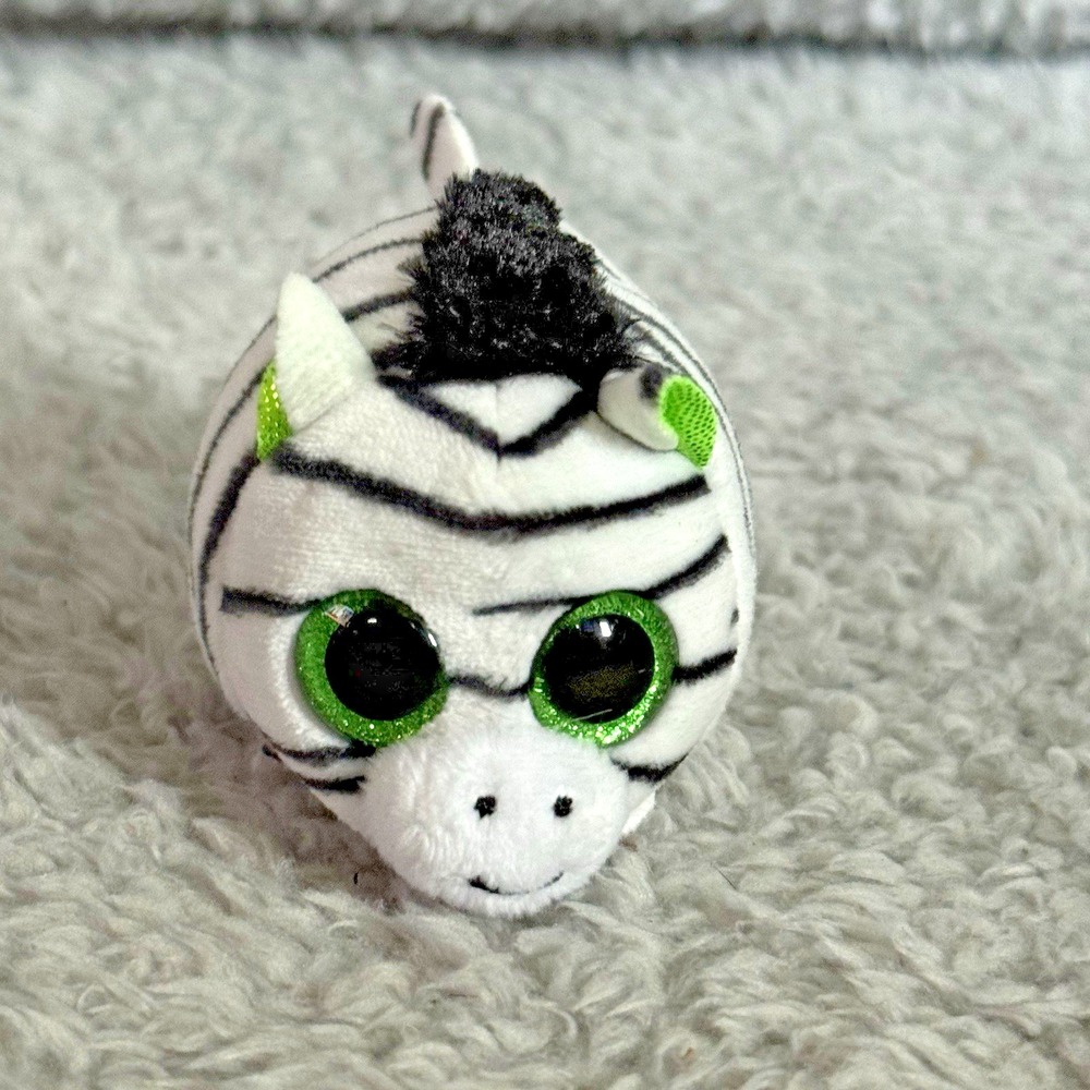 Ty Beanie Boos Teeny Tys Zella Zebra Plush 4" Stackable Stuffed Animal Toy